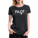 Pilot - Female - White - Women’s Premium T-Shirt - black