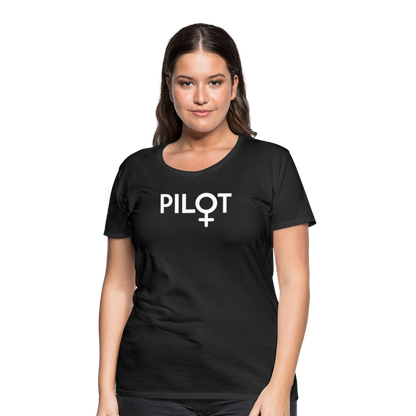 Pilot - Female - White - Women’s Premium T-Shirt - black