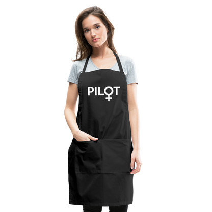 Pilot - Female - White - Adjustable Apron - black