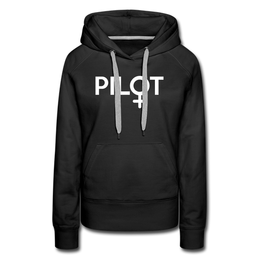 Pilot - Female - White - Women’s Premium Hoodie - black