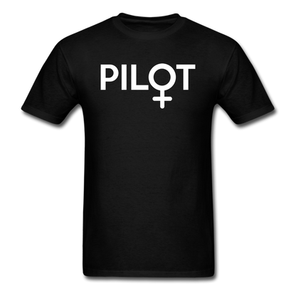 Pilot - Female - White - Unisex Classic T-Shirt - black