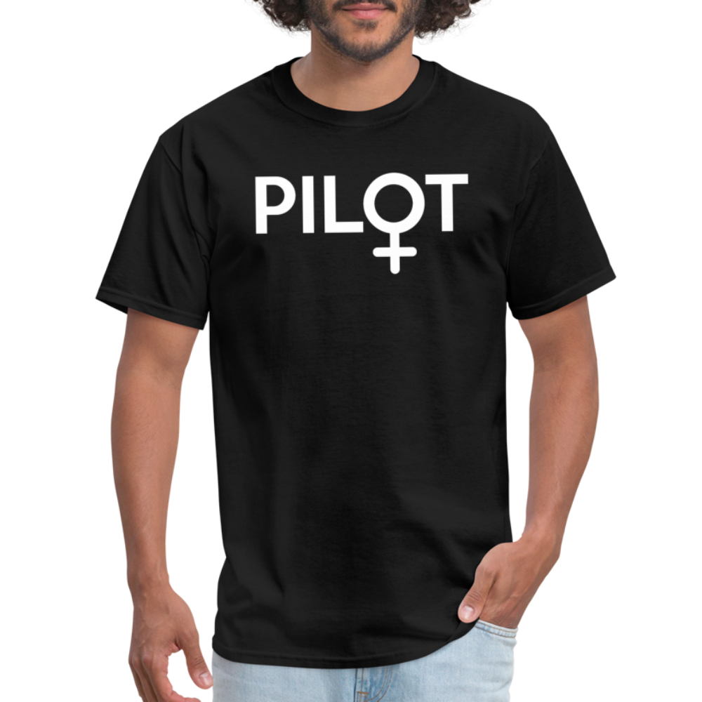 Pilot - Female - White - Unisex Classic T-Shirt - black