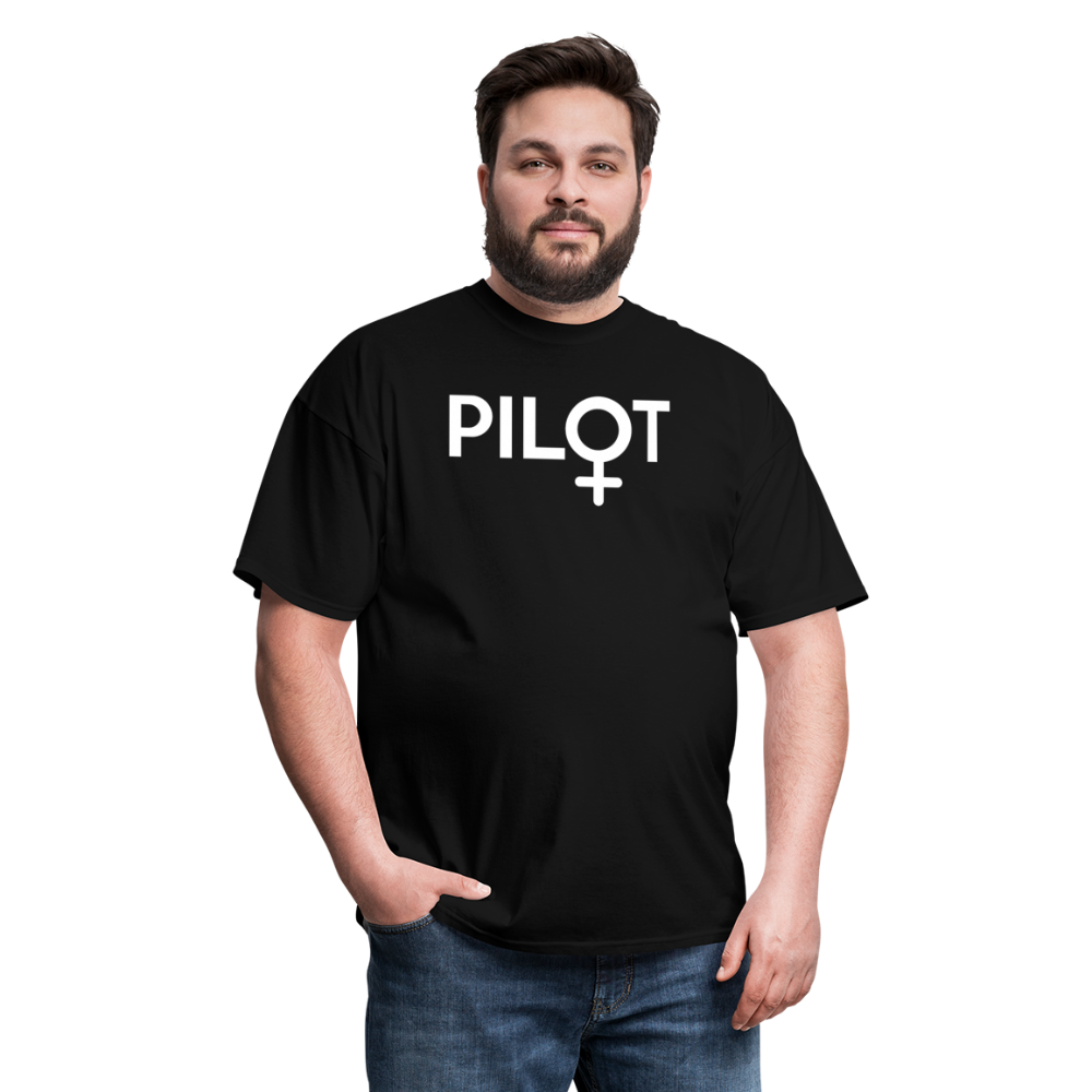 Pilot - Female - White - Unisex Classic T-Shirt - black