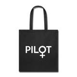 Pilot - Female - White - Tote Bag - black