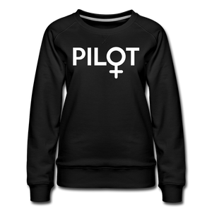 Pilot - Female - White - Women’s Premium Sweatshirt - black