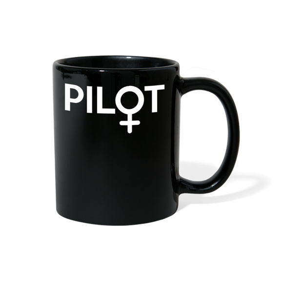 Pilot - Female - White - Full Color Mug - black