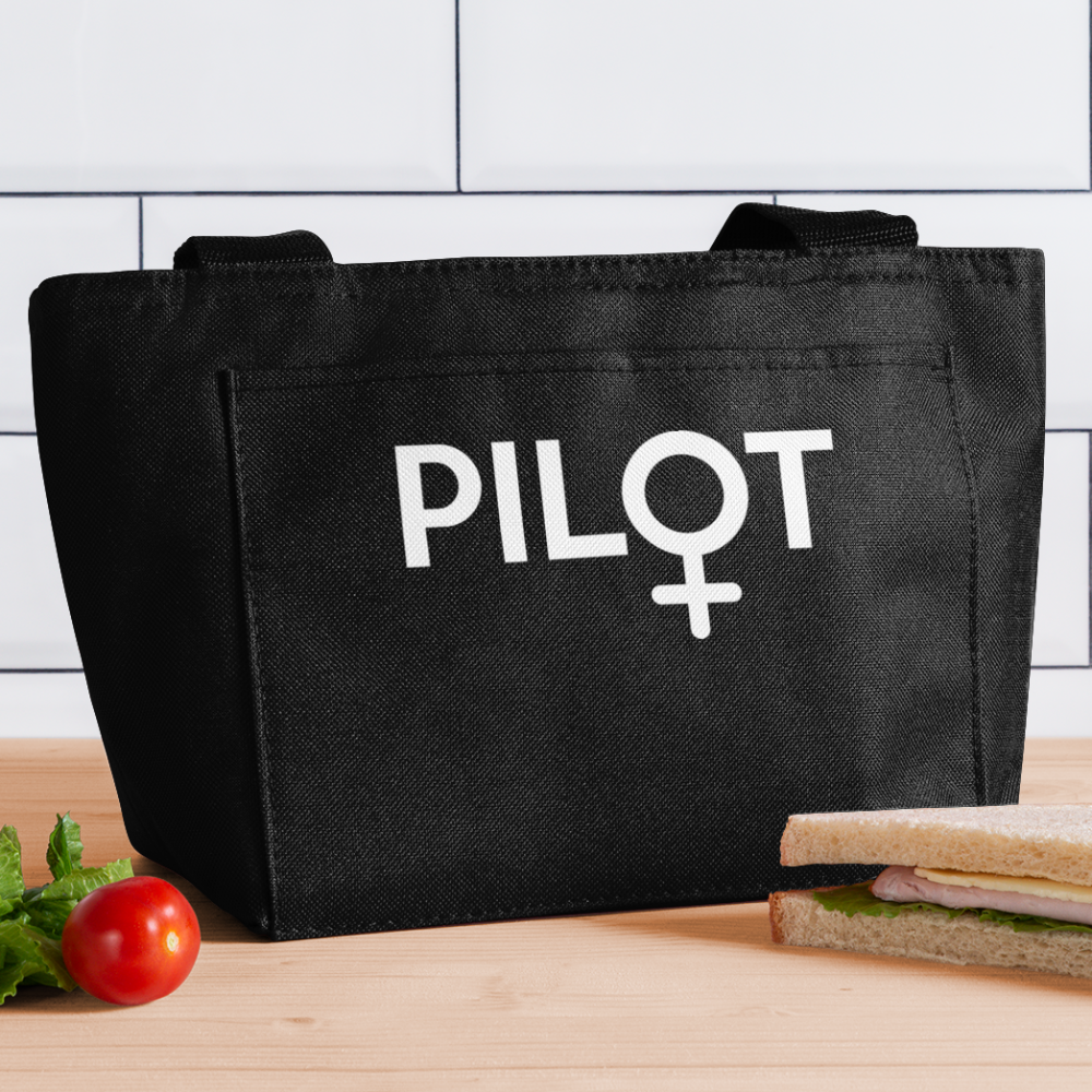 Pilot - Female - White - Lunch Bag - black