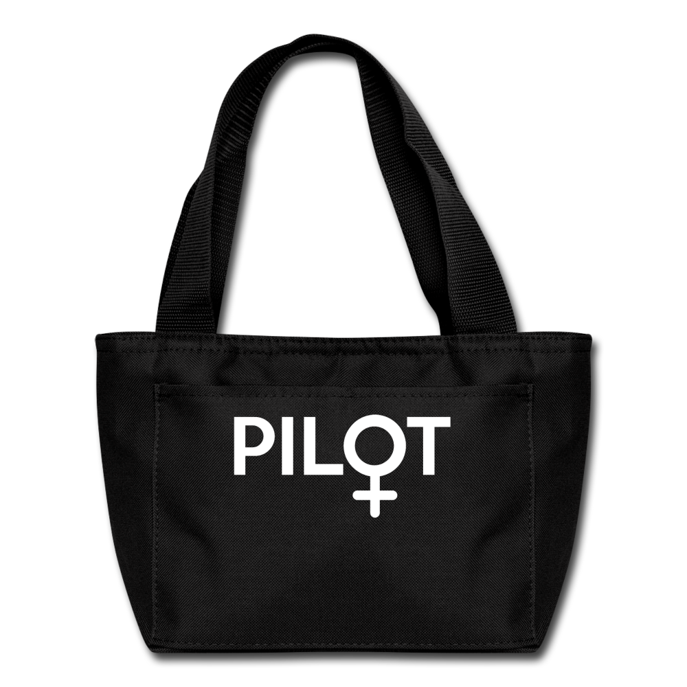 Pilot - Female - White - Lunch Bag - black