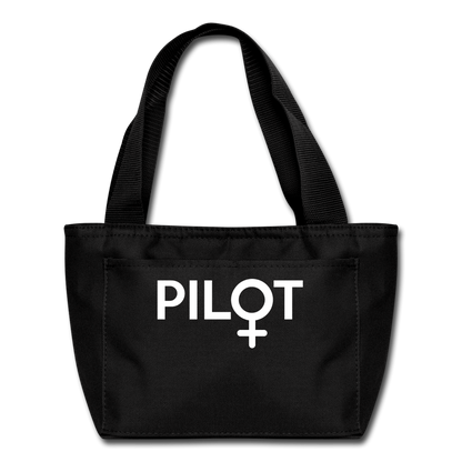 Pilot - Female - White - Lunch Bag - black