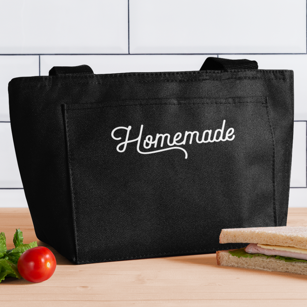 Homemade - White - Lunch Bag - black