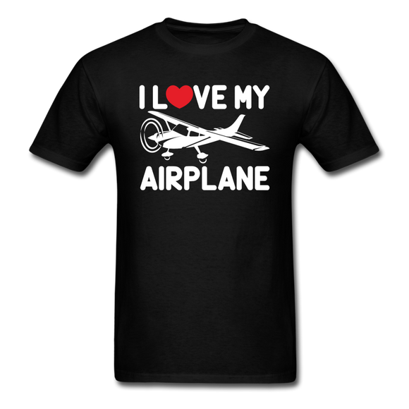 I Love My Airplane - White - Unisex Classic T-Shirt - black