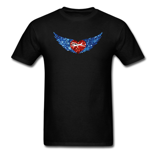 Wings - Heart - Aircraft - Unisex Classic T-Shirt - black