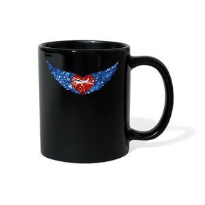 Wings - Heart - Aircraft - Full Color Mug - black