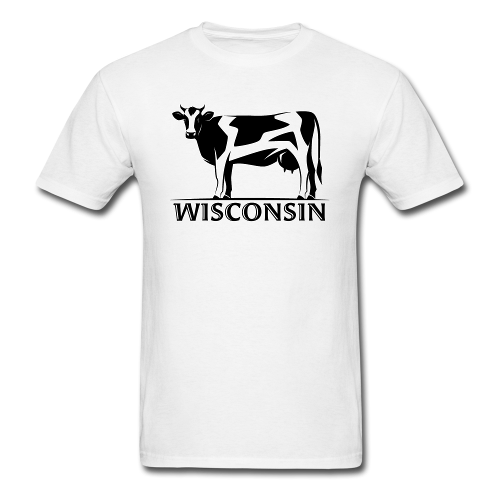 Wisconsin - Cow - Black - Unisex Classic T-Shirt - white