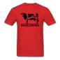 Wisconsin - Cow - Black - Unisex Classic T-Shirt - red