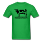 Wisconsin - Cow - Black - Unisex Classic T-Shirt - bright green