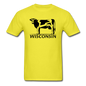 Wisconsin - Cow - Black - Unisex Classic T-Shirt - yellow