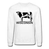 Wisconsin - Cow - Black - Crewneck Sweatshirt - white
