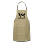 Wisconsin - Cow - Black - Adjustable Apron - khaki