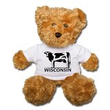 Wisconsin - Cow - Black - Teddy Bear - white