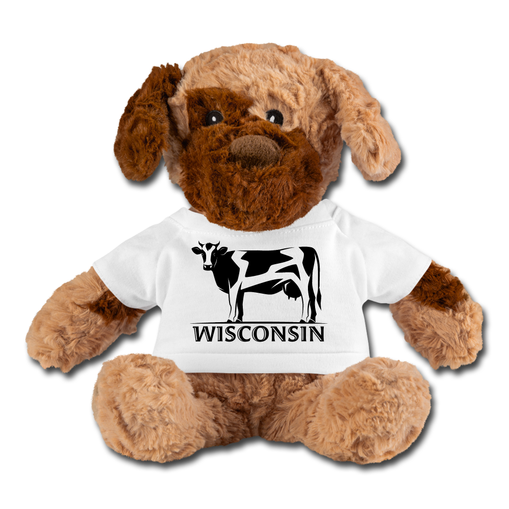 Wisconsin - Cow - Black - Toy Dog - white