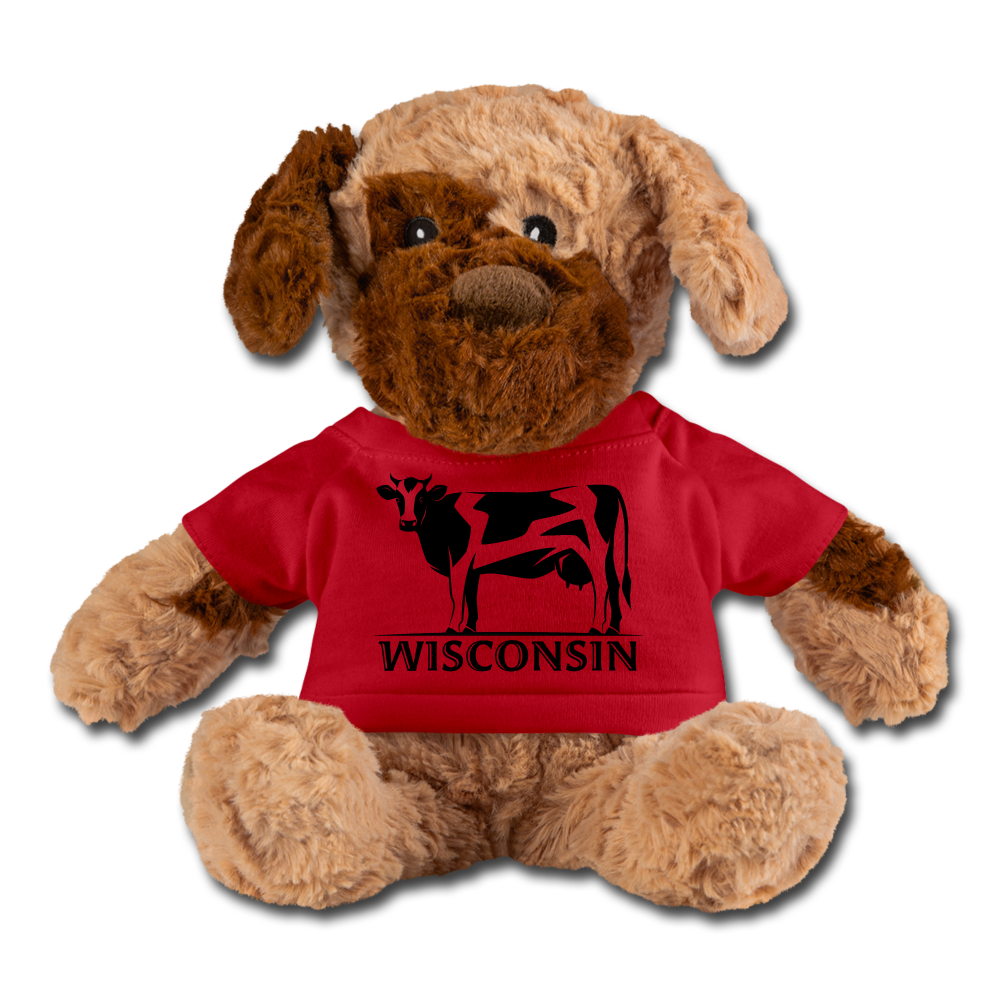 Wisconsin - Cow - Black - Toy Dog - red