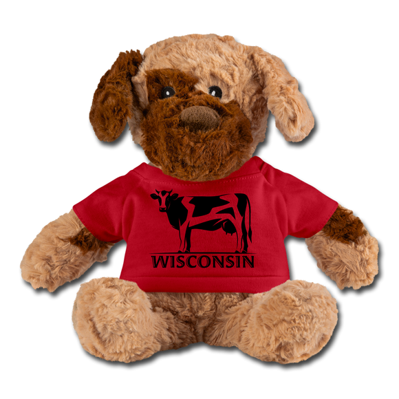 Wisconsin - Cow - Black - Toy Dog - red