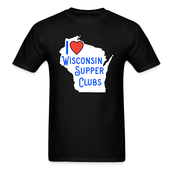 I Love Wisconsin Supper Clubs - Unisex Classic T-Shirt - black