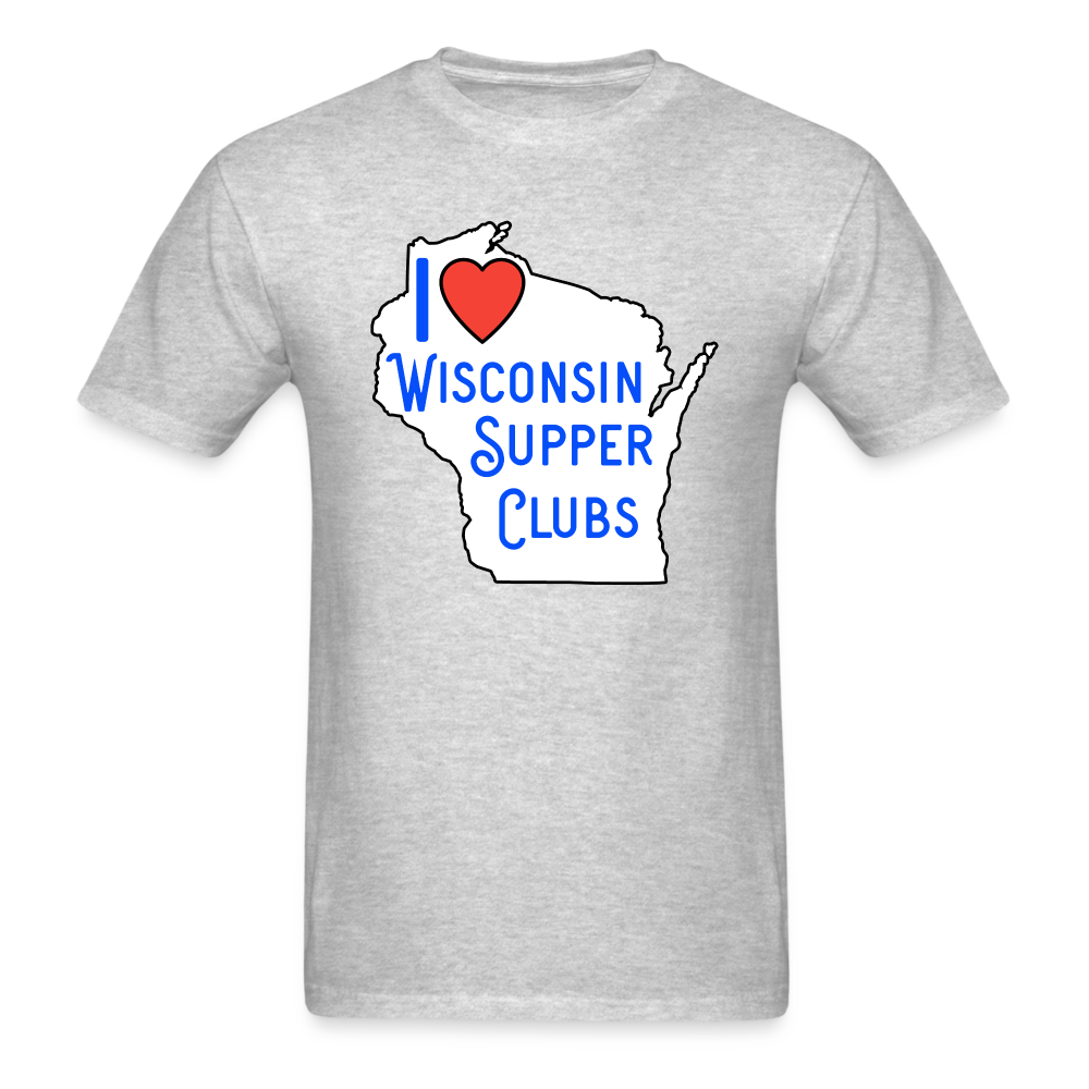 I Love Wisconsin Supper Clubs - Unisex Classic T-Shirt - heather gray