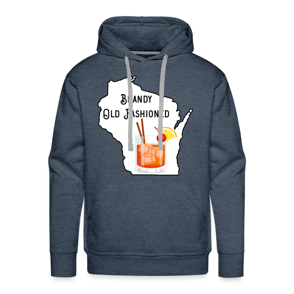 Wisconsin Brandy Old Fashioned - Men’s Premium Hoodie - heather denim