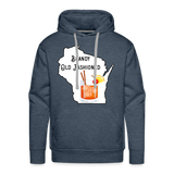Wisconsin Brandy Old Fashioned - Men’s Premium Hoodie - heather denim