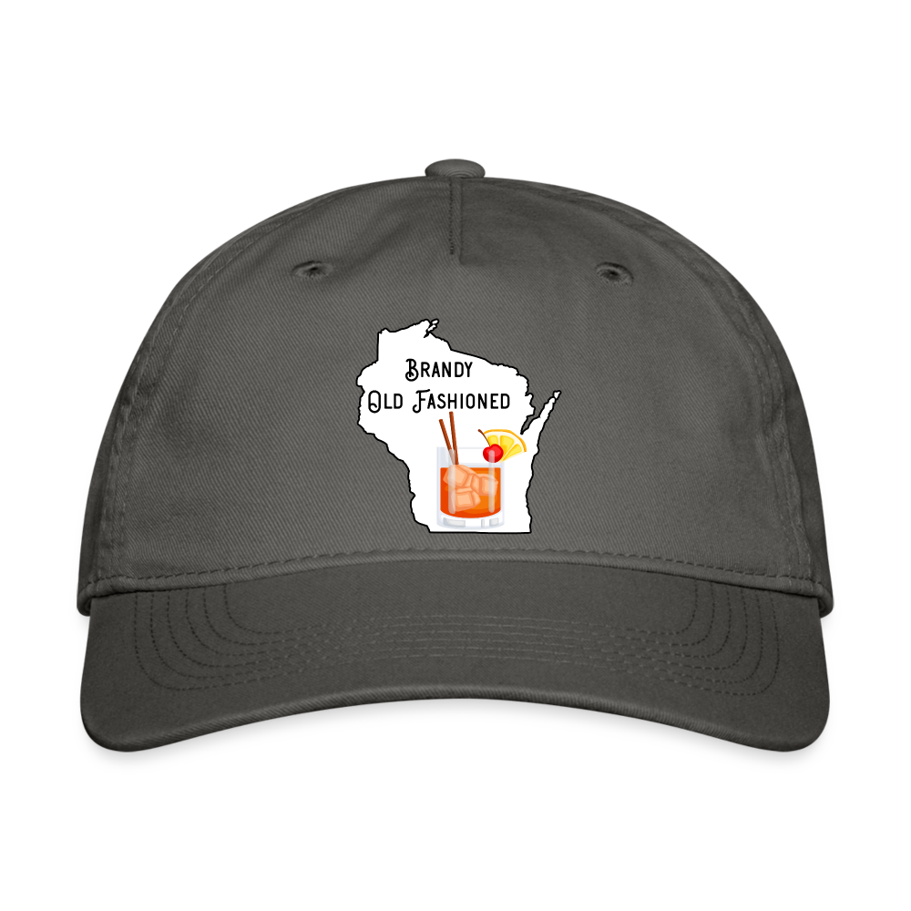 Wisconsin Brandy Old Fashioned - Organic Baseball Cap - charcoal