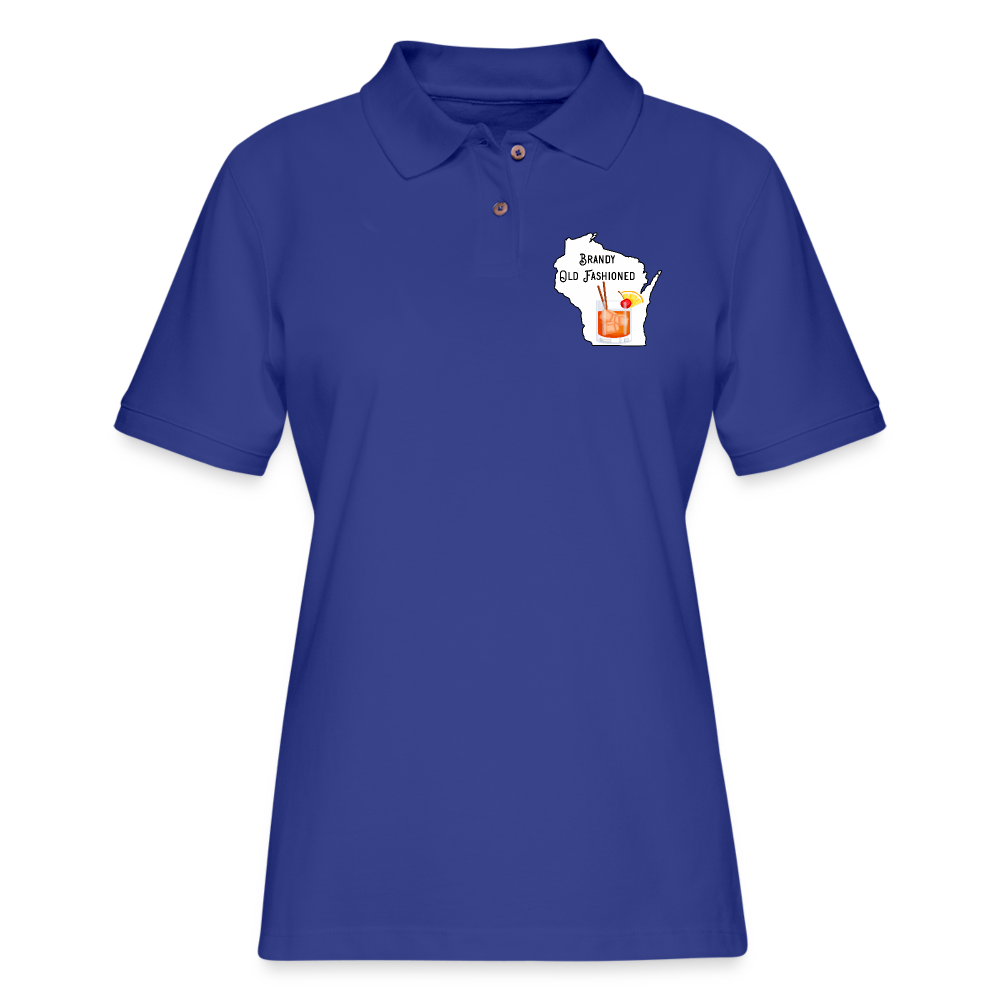 Wisconsin Brandy Old Fashioned - Women's Pique Polo Shirt - royal blue