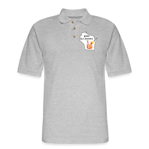 Wisconsin Brandy Old Fashioned - Men's Pique Polo Shirt - heather gray