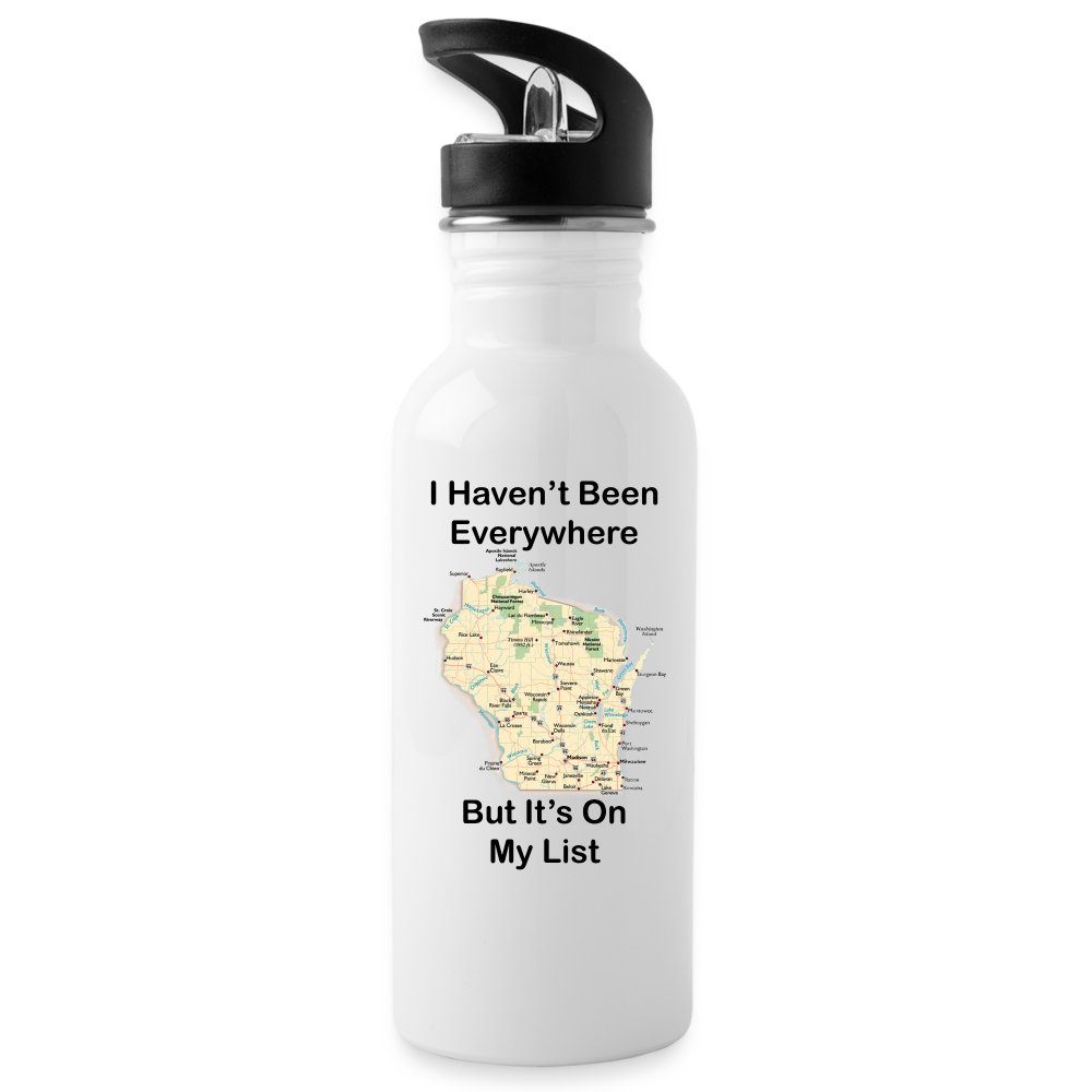 Havent Been Everywhere - Wisconsin - Water Bottle - white