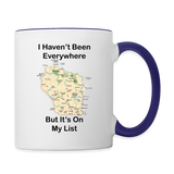 Havent Been Everywhere - Wisconsin - Contrast Coffee Mug - white/cobalt blue