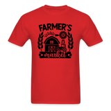 Farmer's Market - Barn - Black - Unisex Classic T-Shirt - red