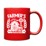 Farmer's Market - Barn - White - Full Color Mug - red