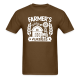 Farmer's Market - Barn - White - Unisex Classic T-Shirt - brown