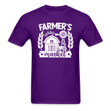Farmer's Market - Barn - White - Unisex Classic T-Shirt - purple