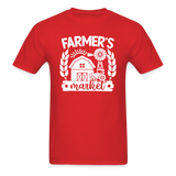 Farmer's Market - Barn - White - Unisex Classic T-Shirt - red