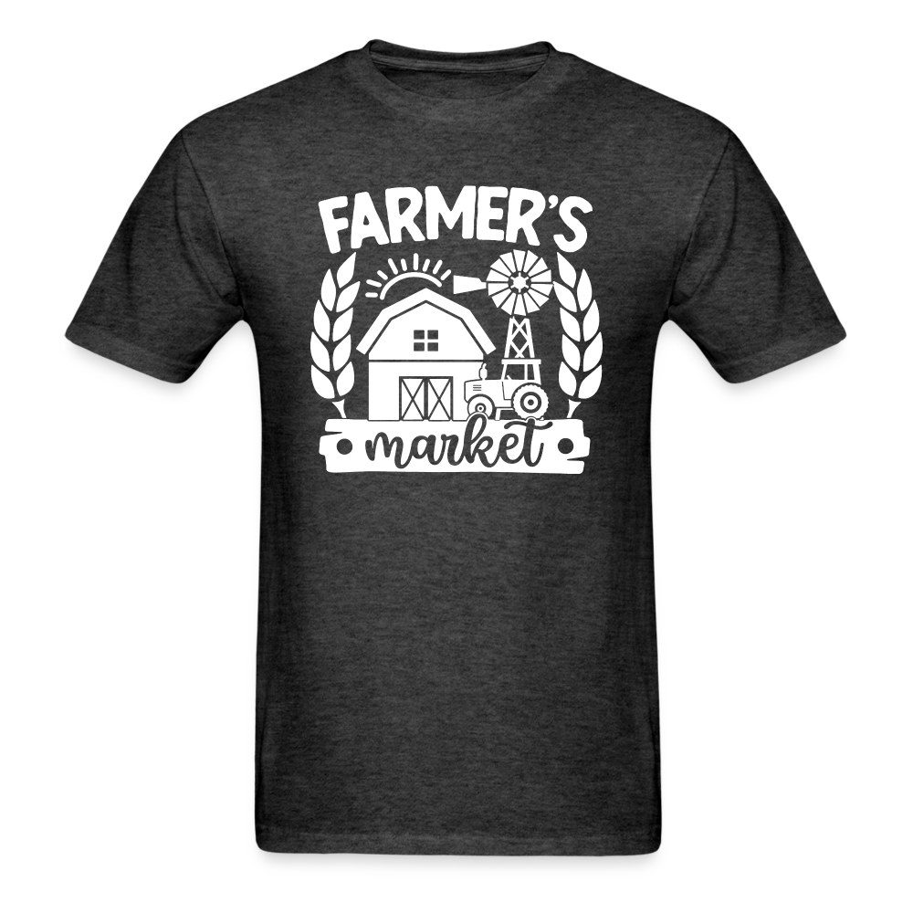 Farmer's Market - Barn - White - Unisex Classic T-Shirt - heather black