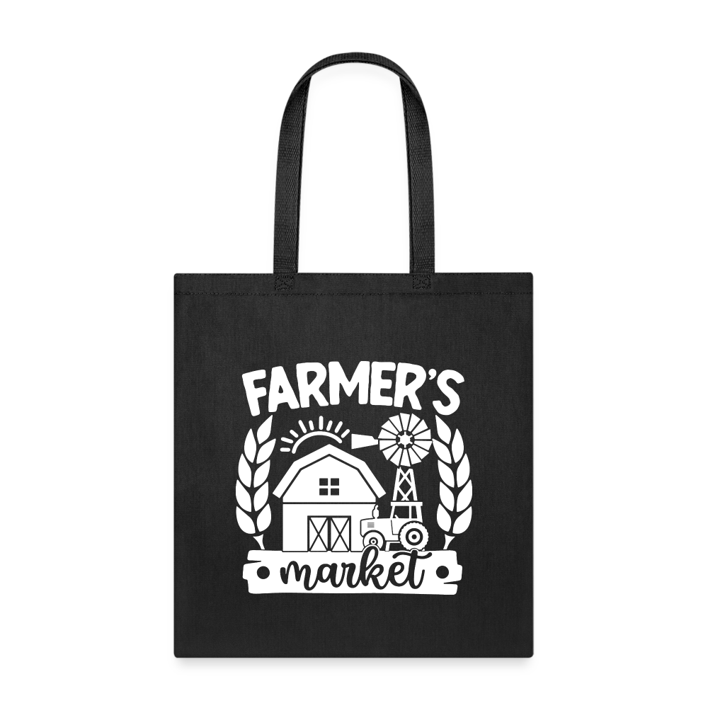 Farmer's Market - Barn - White - Tote Bag - black