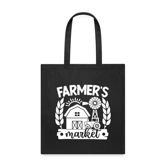 Farmer's Market - Barn - White - Tote Bag - black