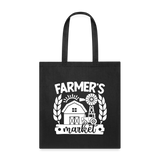 Farmer's Market - Barn - White - Tote Bag - black