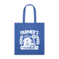 Farmer's Market - Barn - White - Tote Bag - royal blue