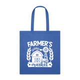 Farmer's Market - Barn - White - Tote Bag - royal blue