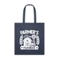 Farmer's Market - Barn - White - Tote Bag - navy