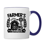 Farmer's Market - Barn - Black - Contrast Coffee Mug - white/cobalt blue