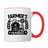 Farmer's Market - Barn - Black - Contrast Coffee Mug - white/red